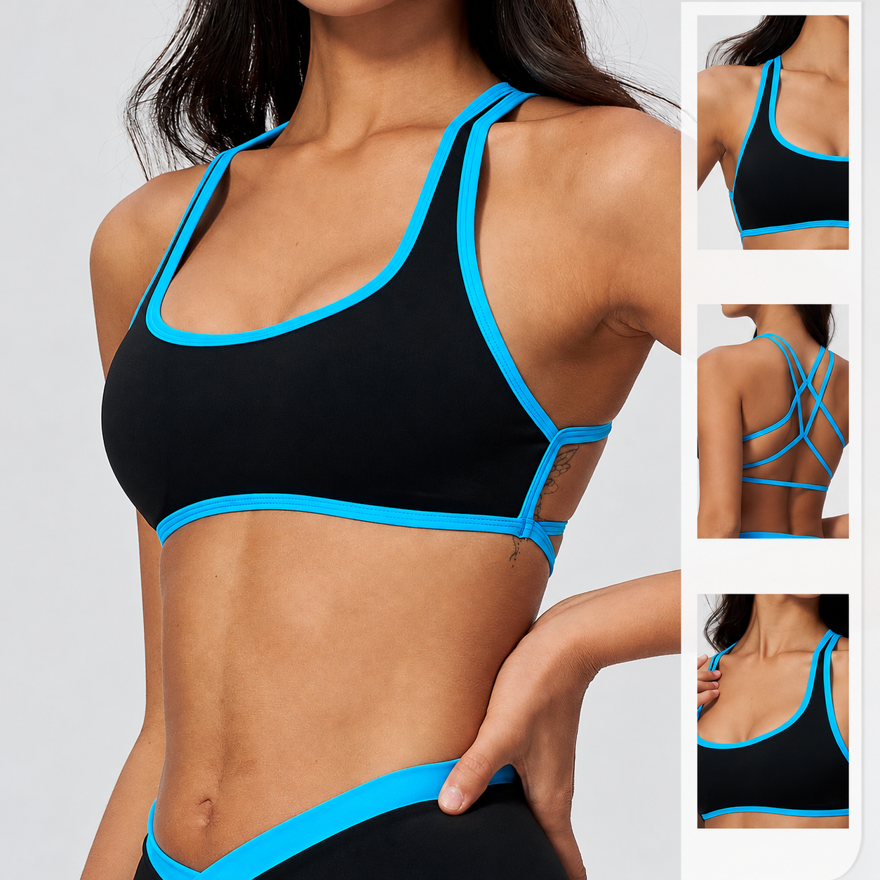 Gym Apparel In Bulk Activewear Manufacturing Minimal Style Racerback Sports Bra