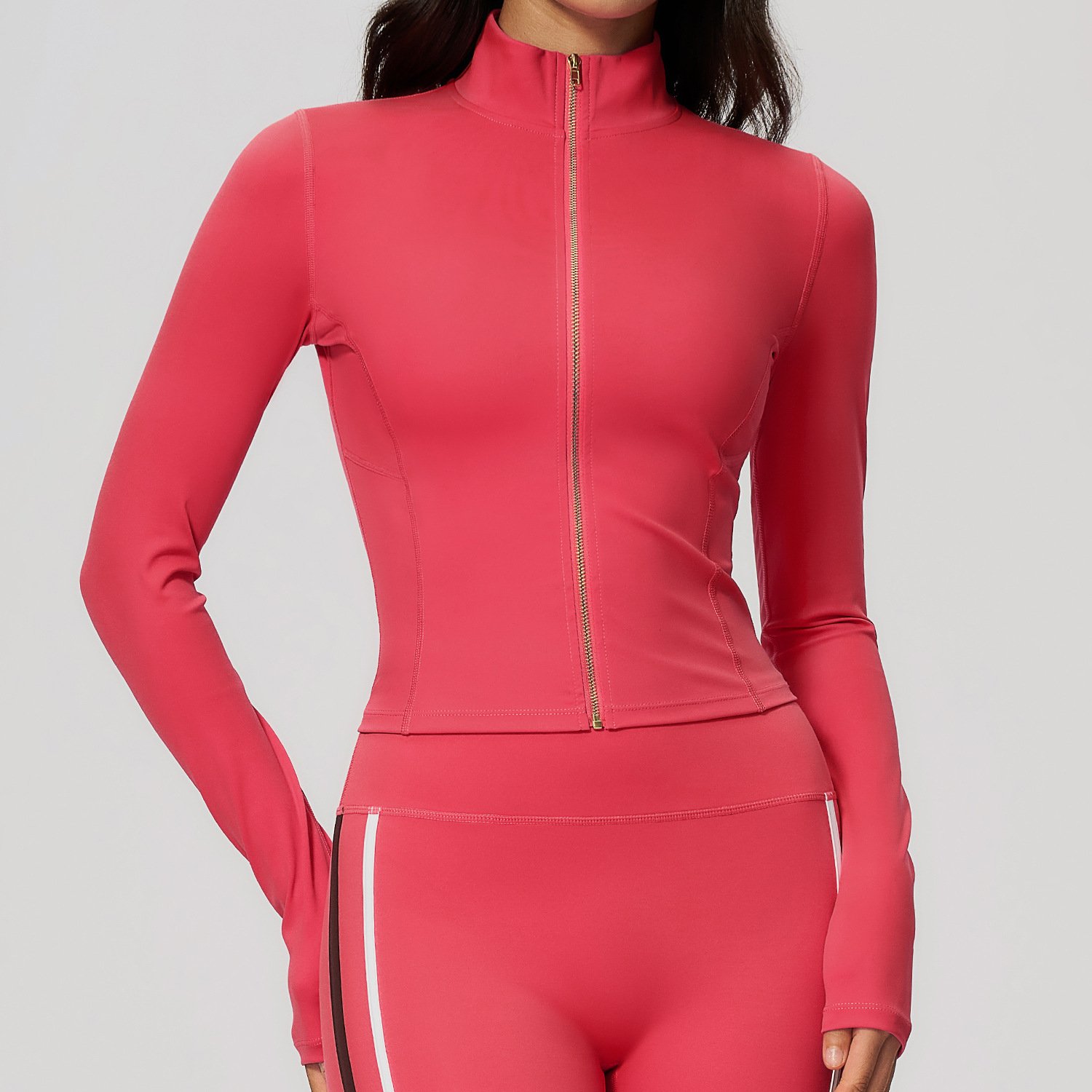Fabrics For Yoga Trademark Sportswear Manufacturer Bulk 4-Way Stretch Jacket