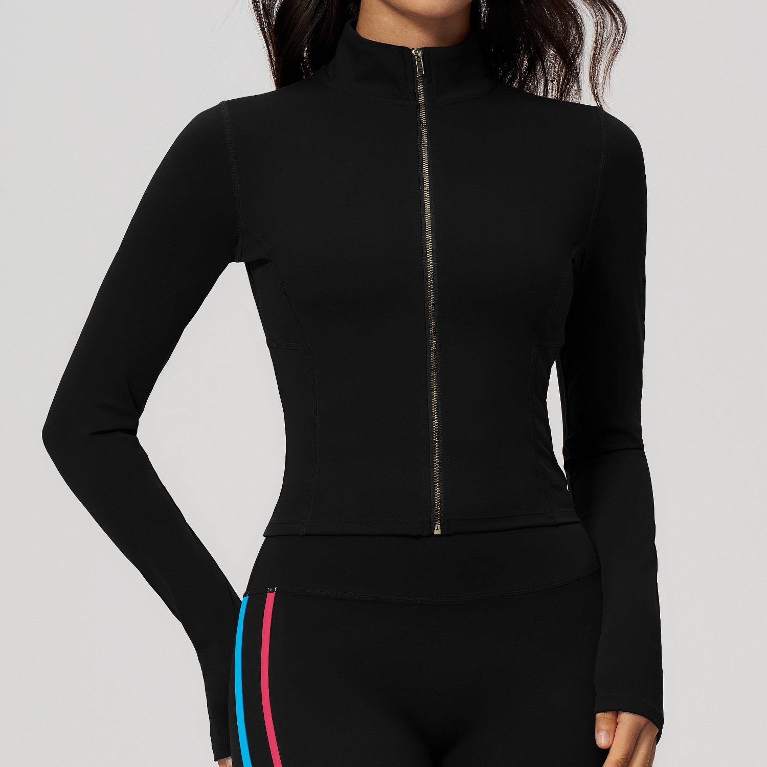 Fabrics For Yoga Trademark Sportswear Manufacturer Bulk 4-Way Stretch Jacket