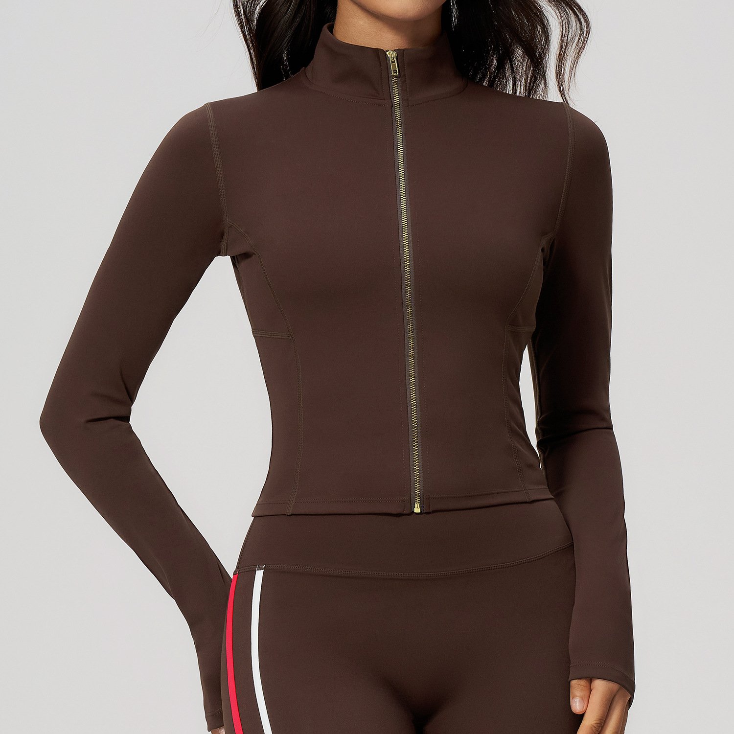 Fabrics For Yoga Trademark Sportswear Manufacturer Bulk 4-Way Stretch Jacket