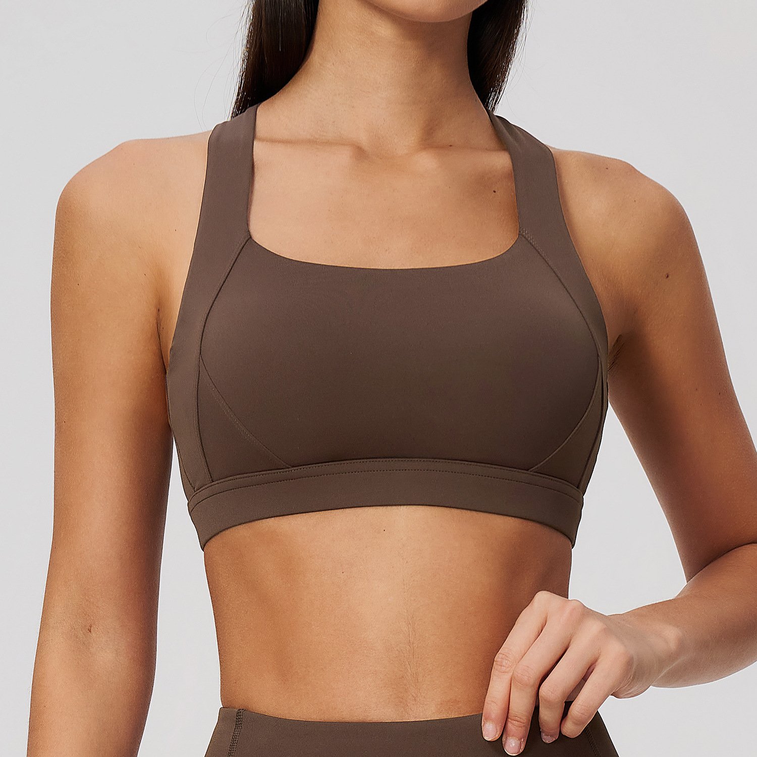 Yoga Wear For Startup Brands Custom Logo Yoga Wear Fitness Apparel Manufacturers Racerback Sports Br...