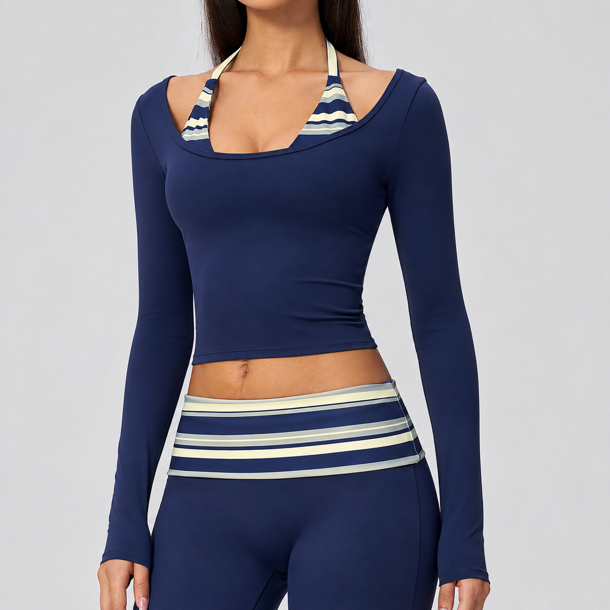 Premium Yoga Wear Ladies Gym Wear Manufacturer Wholesale Sportswear Apparel Moisture Wicking T-Shirt