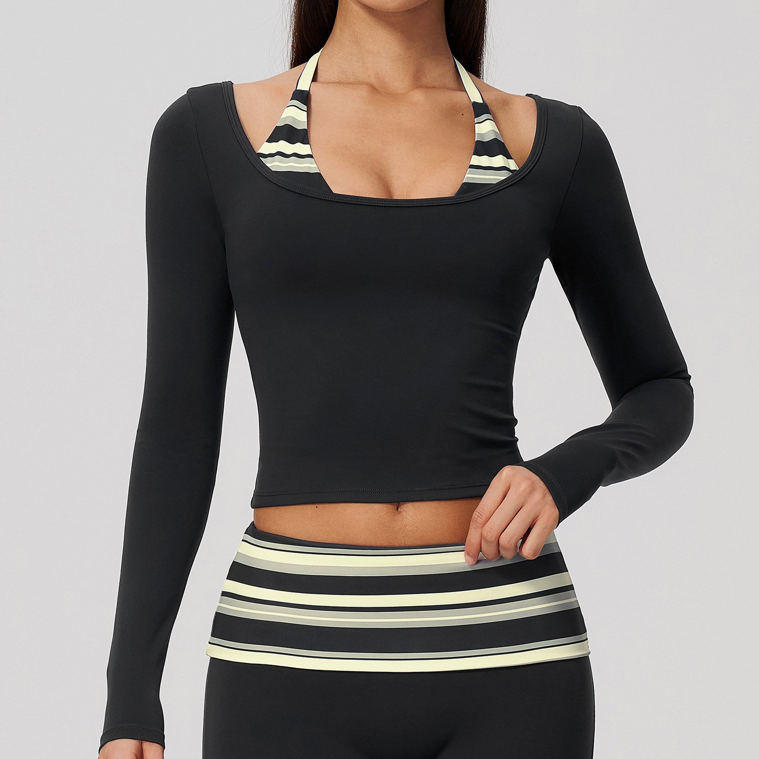 Premium Yoga Wear Ladies Gym Wear Manufacturer Wholesale Sportswear Apparel Moisture Wicking T-Shirt