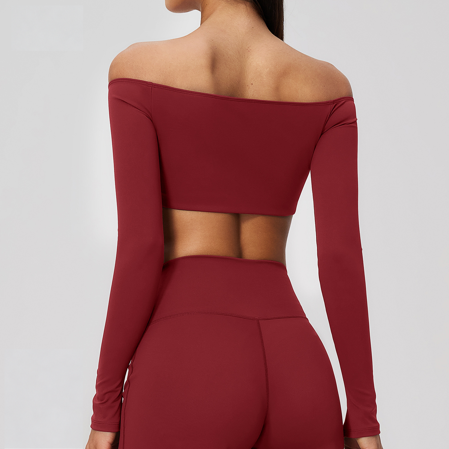 Boutique Activewear Unique Sportswear Wholesale Clothing Supplier Long Sleeve Crop Tops