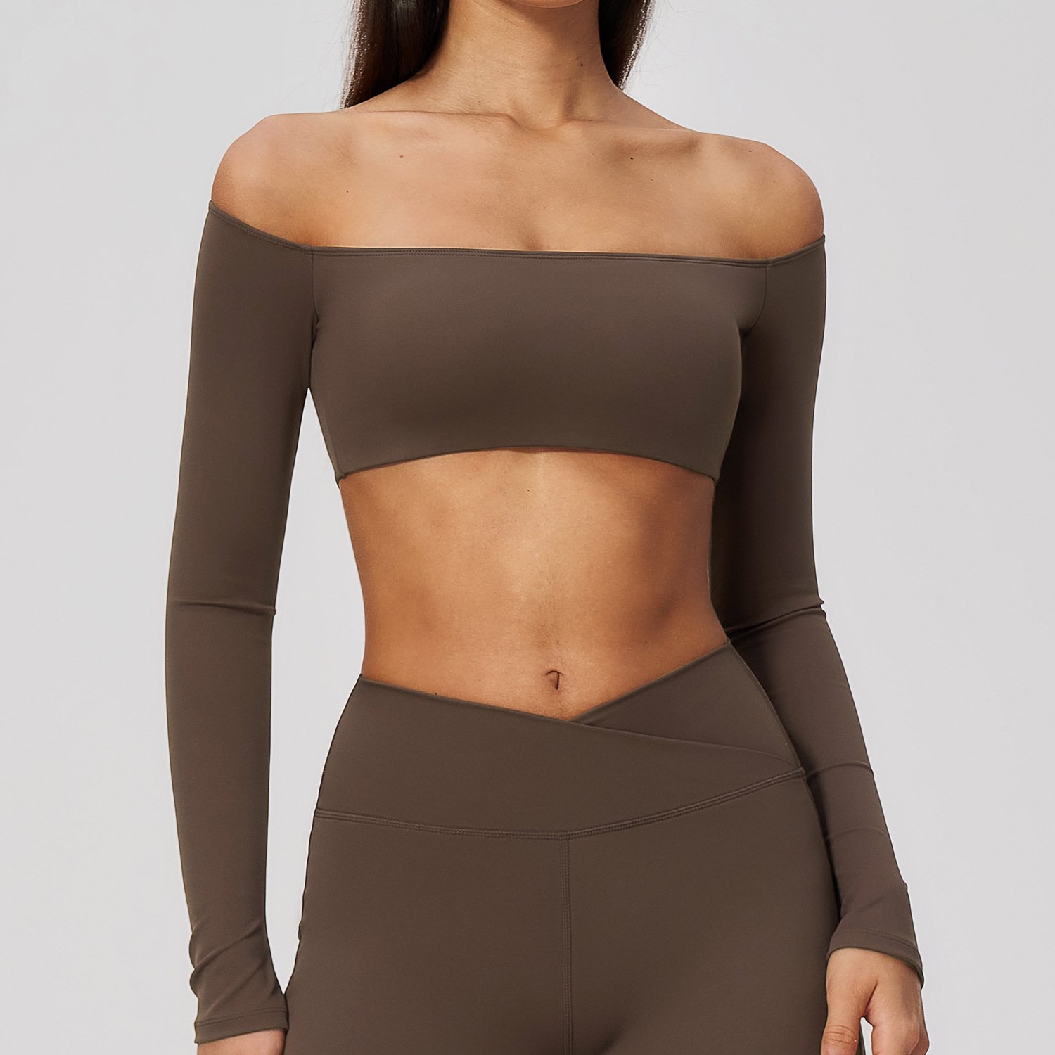 Boutique Activewear Unique Sportswear Wholesale Clothing Supplier Long Sleeve Crop Tops