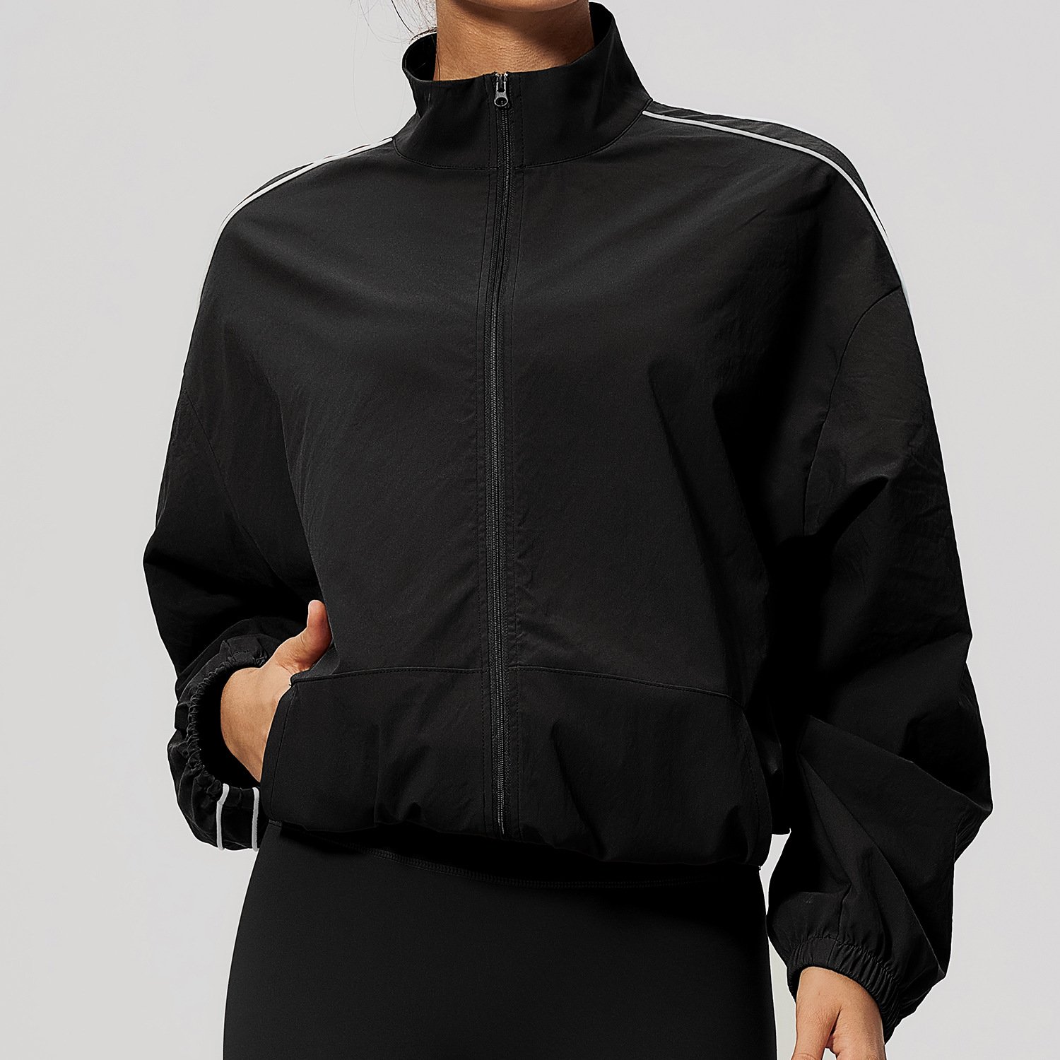 Clothes Supplier Womens Yoga Wholesale Fabric Crossword UV-Protective Jacket
