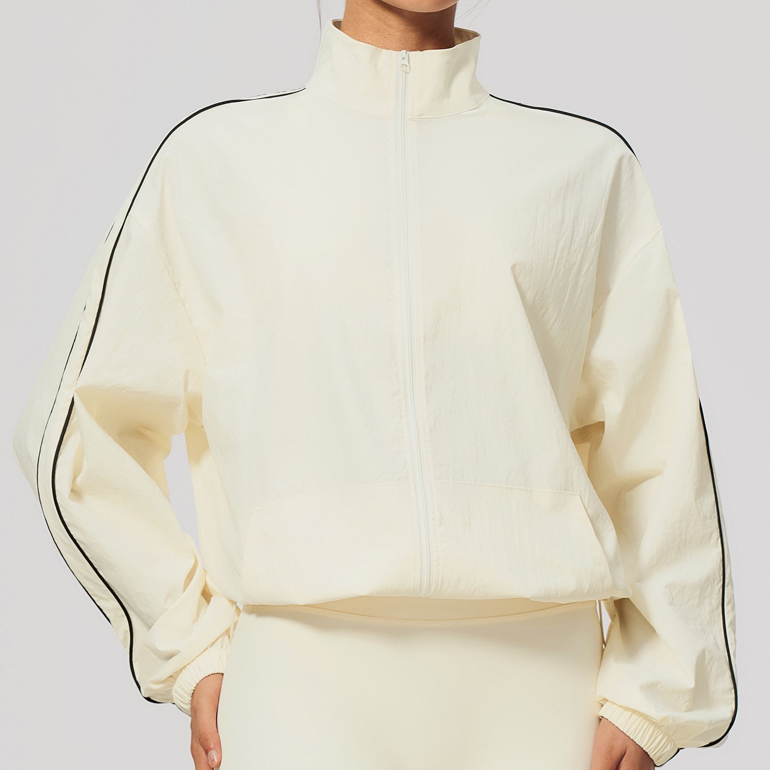 Clothes Supplier Womens Yoga Wholesale Fabric Crossword UV-Protective Jacket