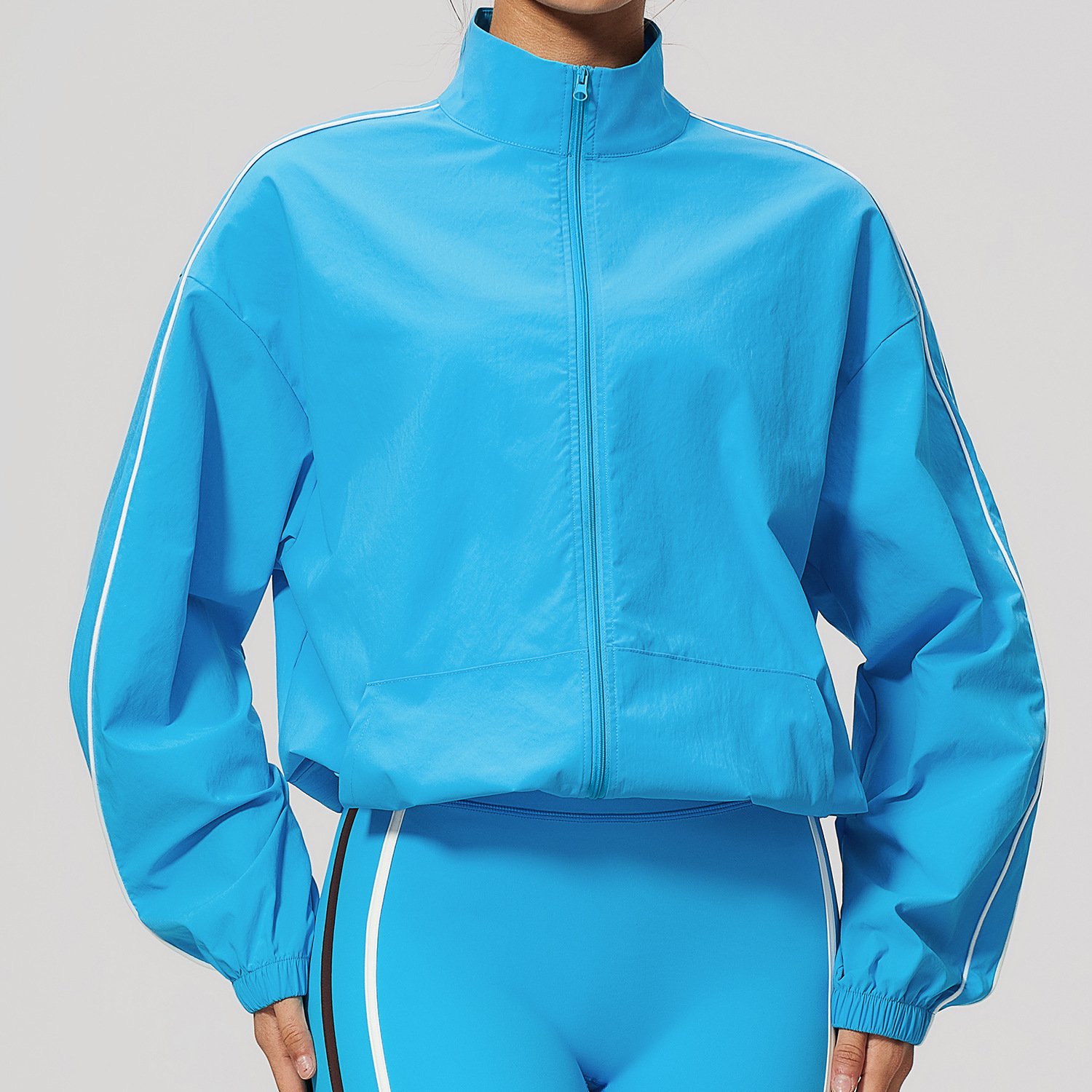 Clothes Supplier Womens Yoga Wholesale Fabric Crossword UV-Protective Jacket