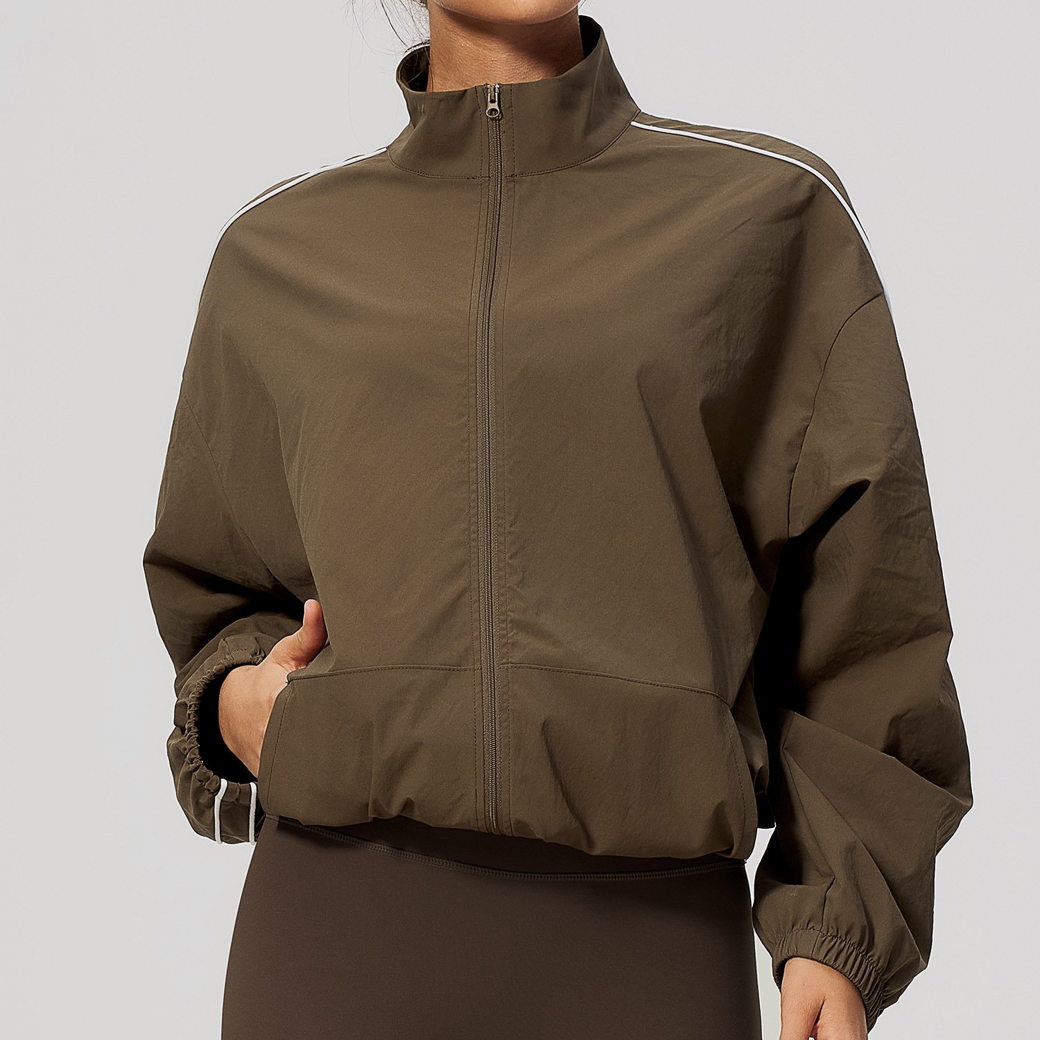 Clothes Supplier Womens Yoga Wholesale Fabric Crossword UV-Protective Jacket