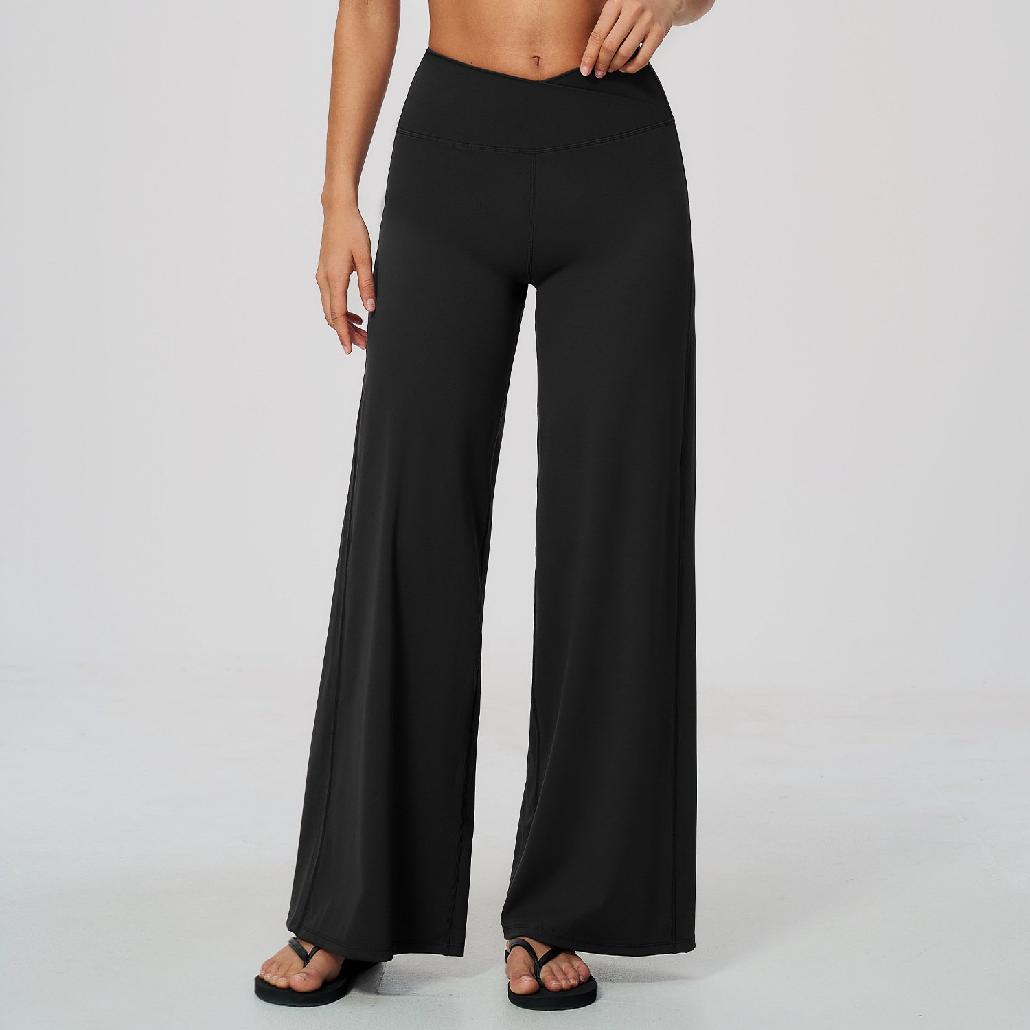 Custom Yoga Wear Sportswear Manufacturer Workout Wide Leg Pants