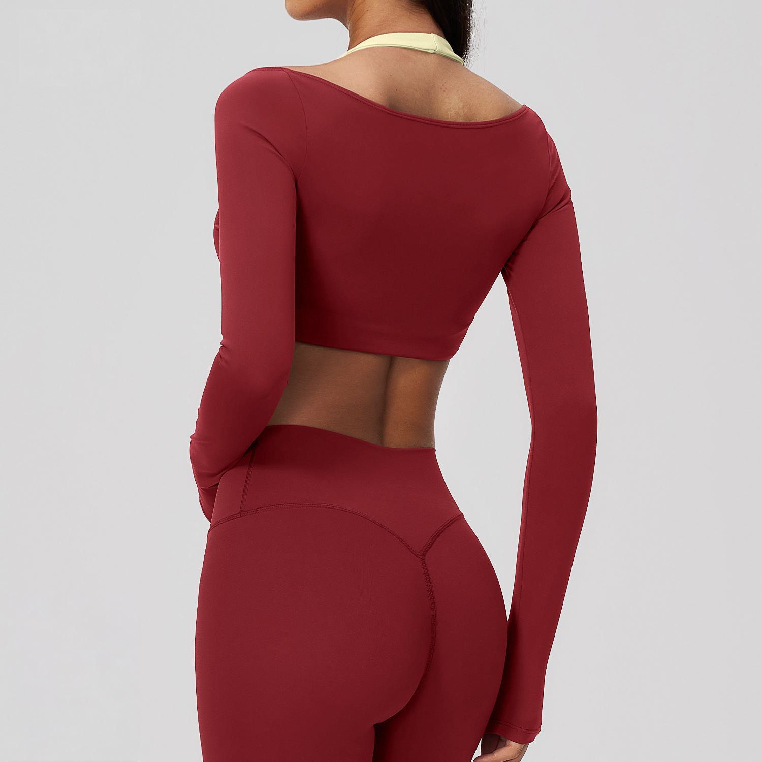 Wholesale Yoga Wear Trademark Sportswear Yoga Clothing Manufacturer Long Sleeve Yoga Tops T-Shirt